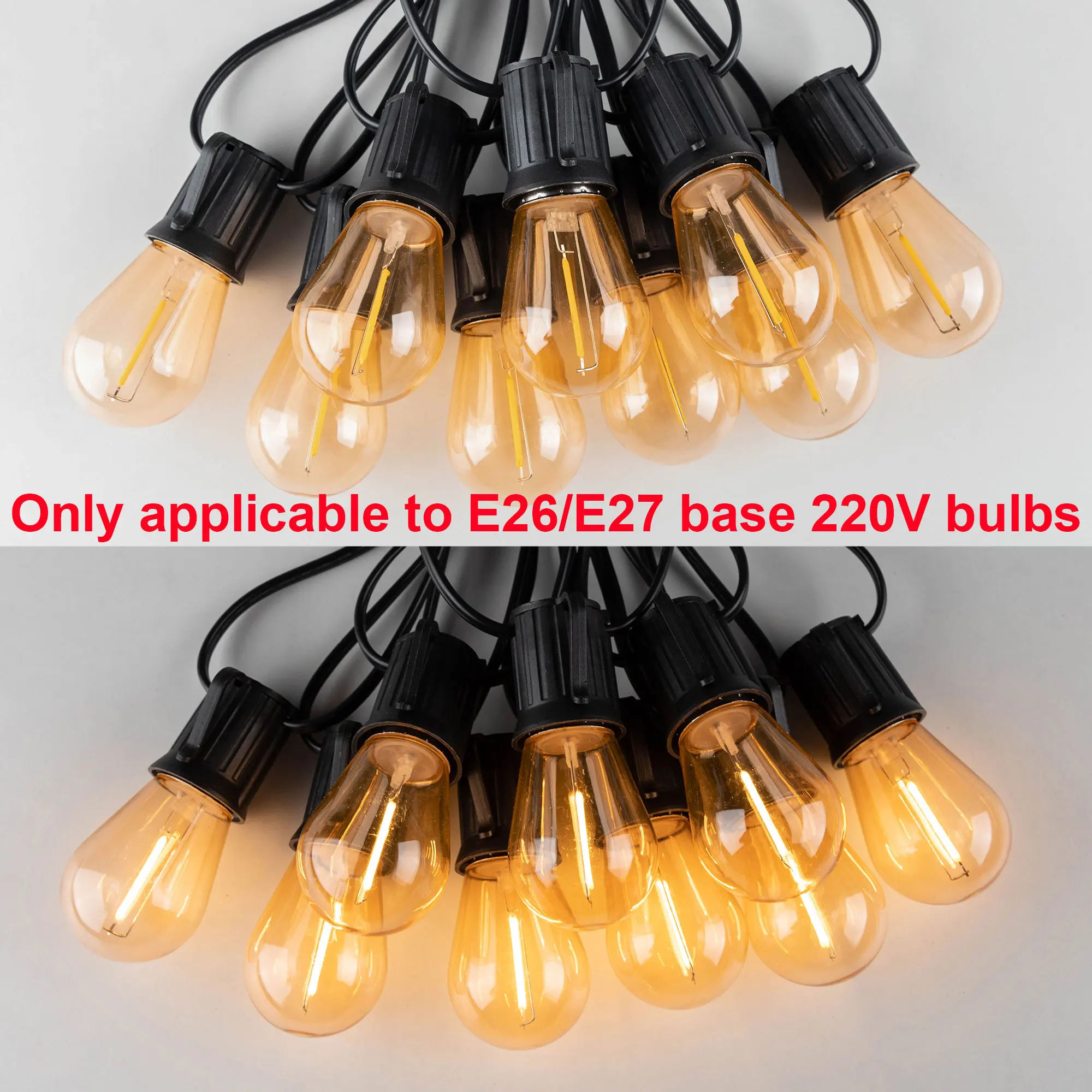 E27 light strand e26 кабель для наружного освещения - Фотография_6