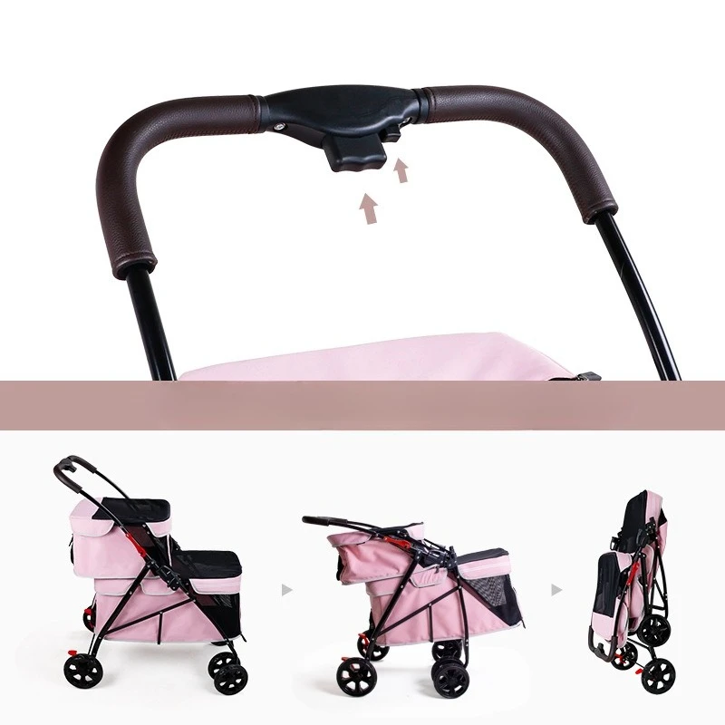 Портативная двухслойная коляска для домашних животных - Фотография_5