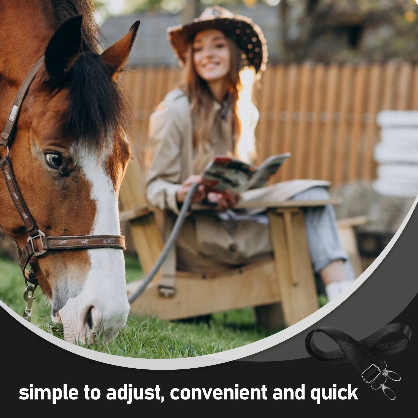 Регулируемые эластичные ремни для ног с лошадиным одеялом - Фотография_3