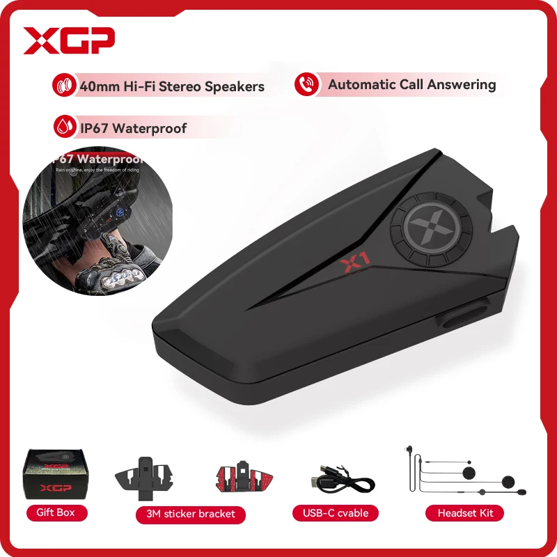 Xgp x1 мотоциклетный шлем bluetooth-гарнитура