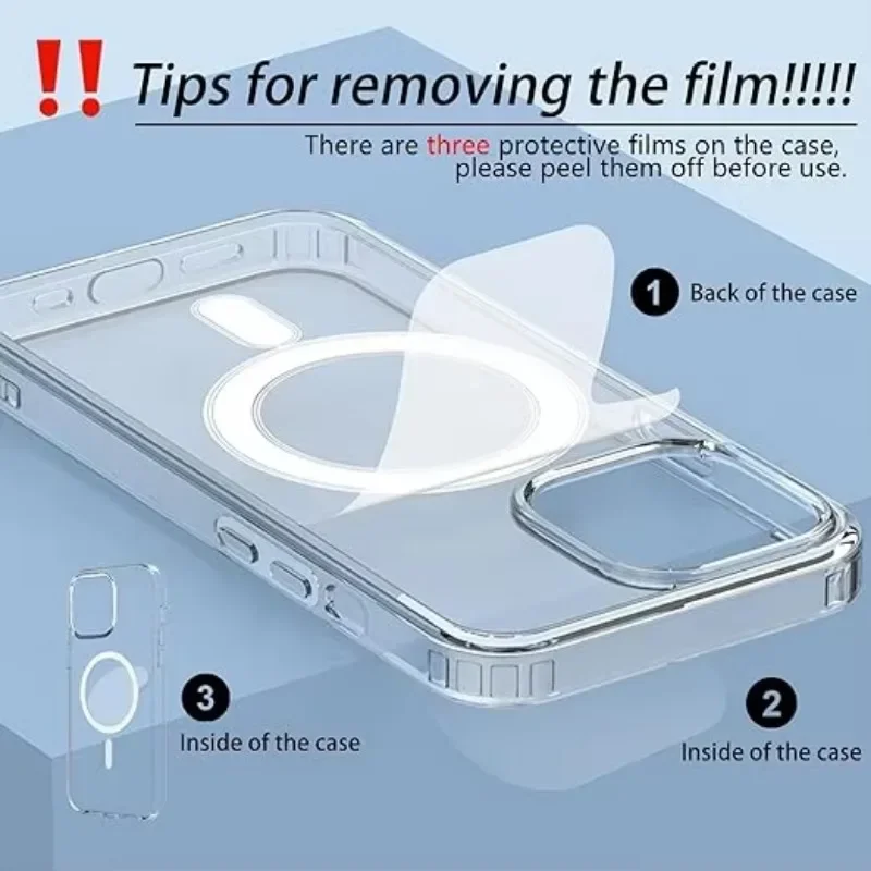 Оригинальный магнитный прозрачный чехол для телефона magsafe для iphone 17 - Фотография_5