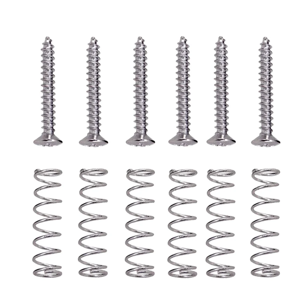 6, серебряные винты для звукоснимателя электрогитары - Фотография_2