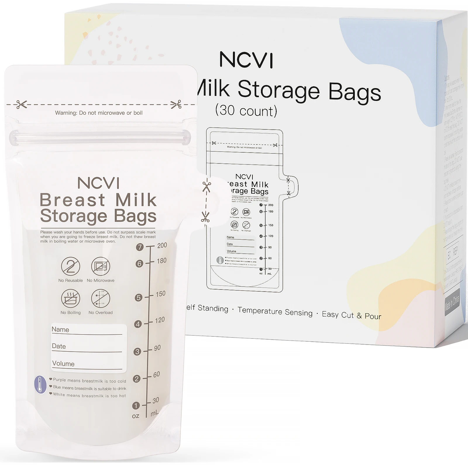 Пакеты для хранения грудного молока ncvi