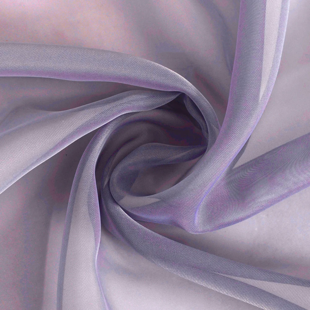 Градиентная фиолетовая оконная прозрачная занавеска - Фотография_4