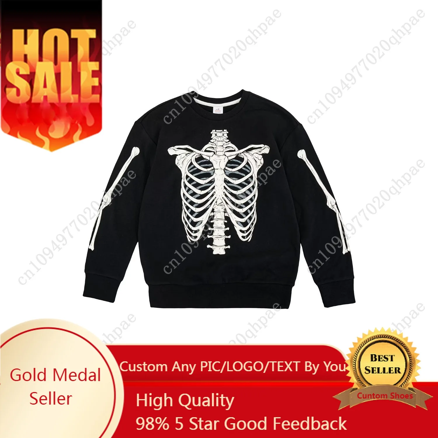 Толстовка с круглым вырезом «путь до празднования мальчиков» на хэллоуин