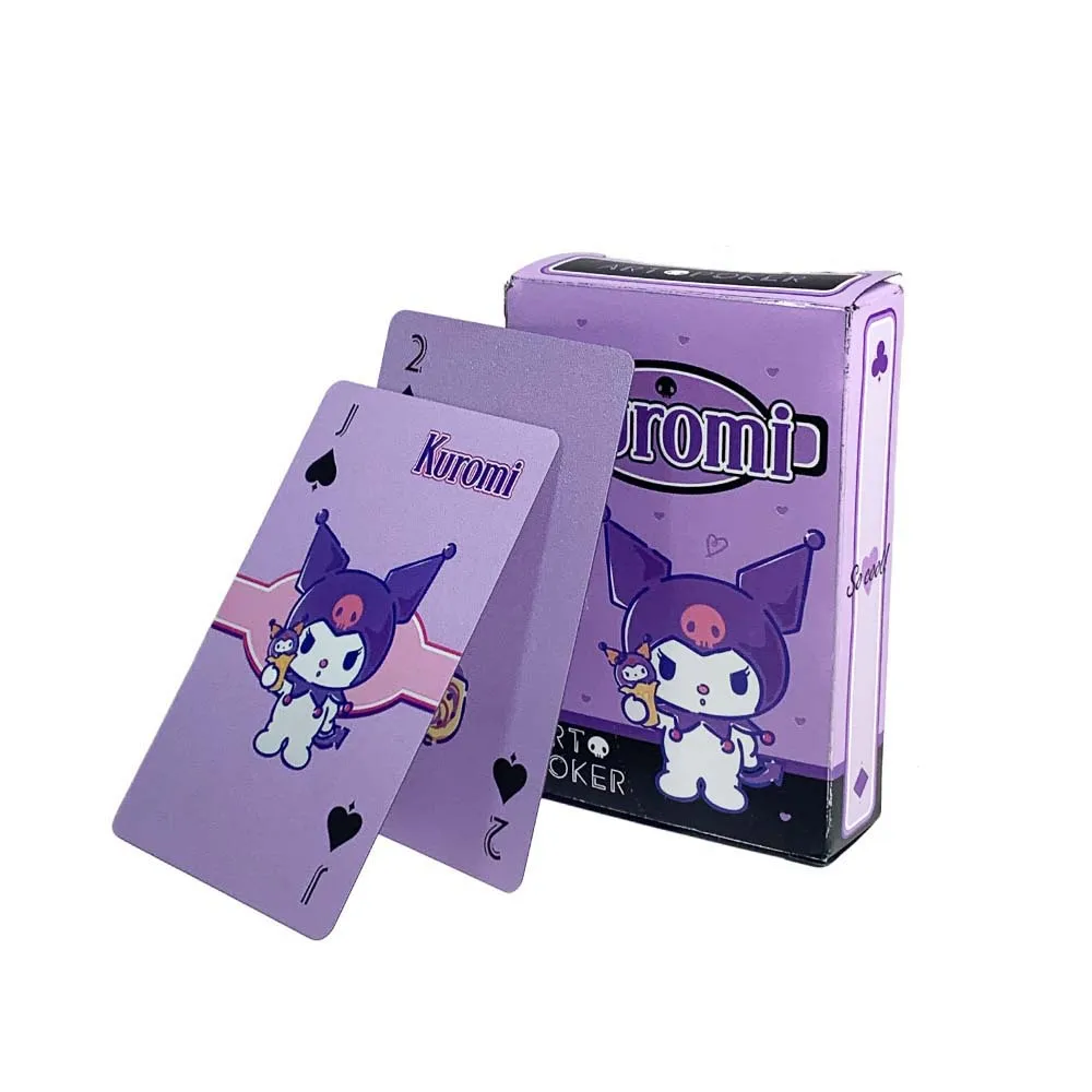 Игральные карты sanrio kawaii с героями мультфильмов kuromi hello kitty - Фотография_2