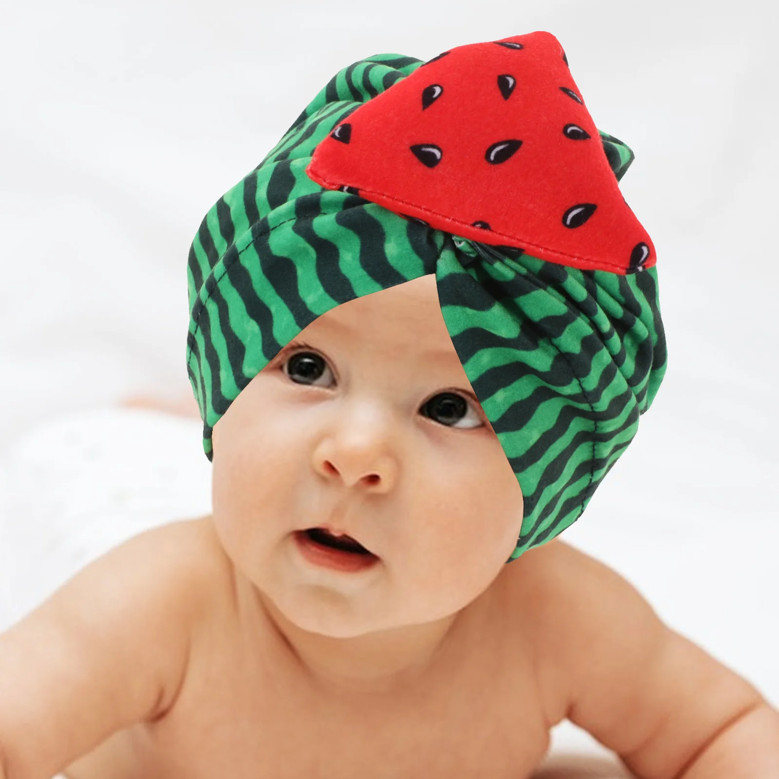 Детский тюрбан с рисунком арбуза для новорожденных - Фотография_4