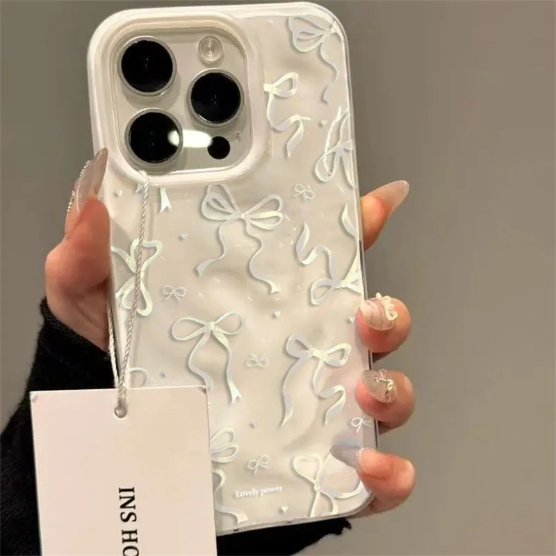 Модный чехол для телефона с принтом бабочки и банта для iphone 17 - Фотография_4
