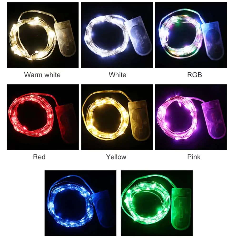 Luces светодиодные гирлянды из медной проволоки на батарейках - Фотография_3