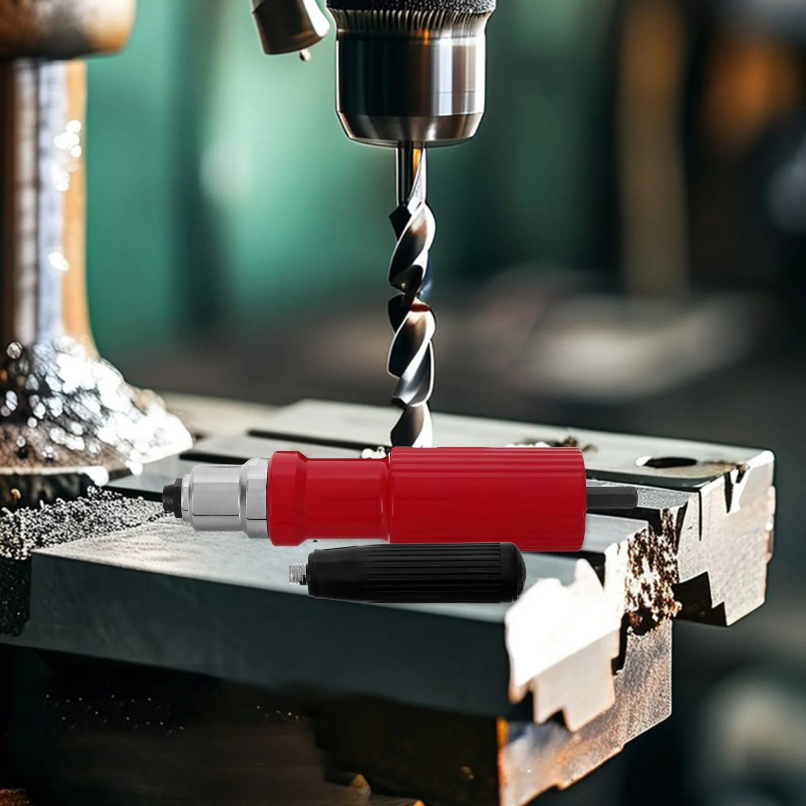 Красный адаптер для заклепочной дрели - Фотография_6