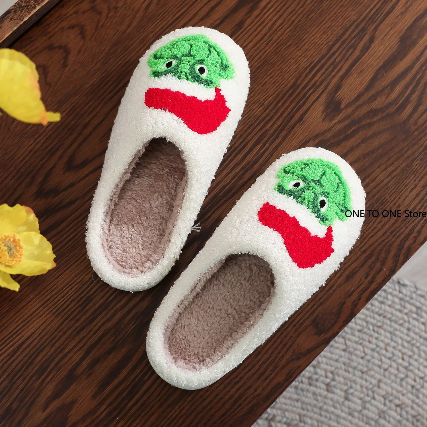 Рождественские хлопковые тапочки grinch - Фотография_4