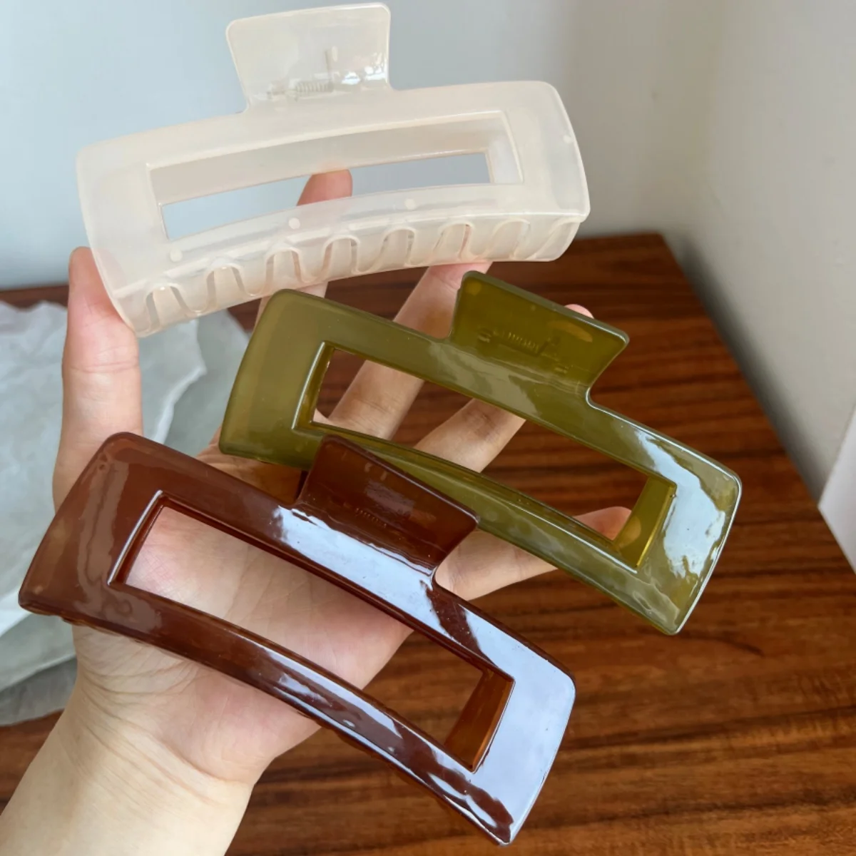 Большие заколки-когти 13 см для густых волос