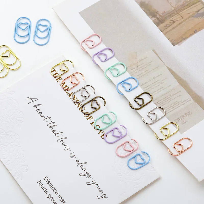 Металлические скрепки для бумаг с сердечками и макаронами - Фотография_6