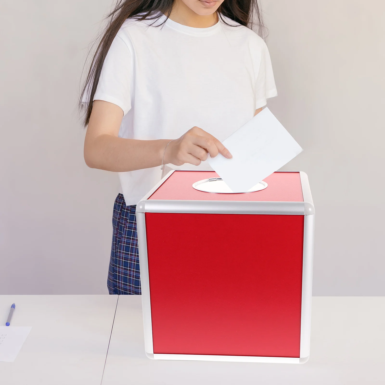 Контейнер для билетов из алюминиевого сплава для голосования лотереи - Фотография_6