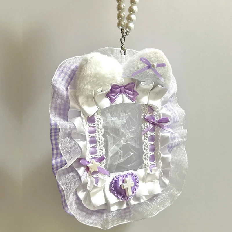 Плюшевый держатель для карт sweet diy с ленточным бантом - Фотография_3