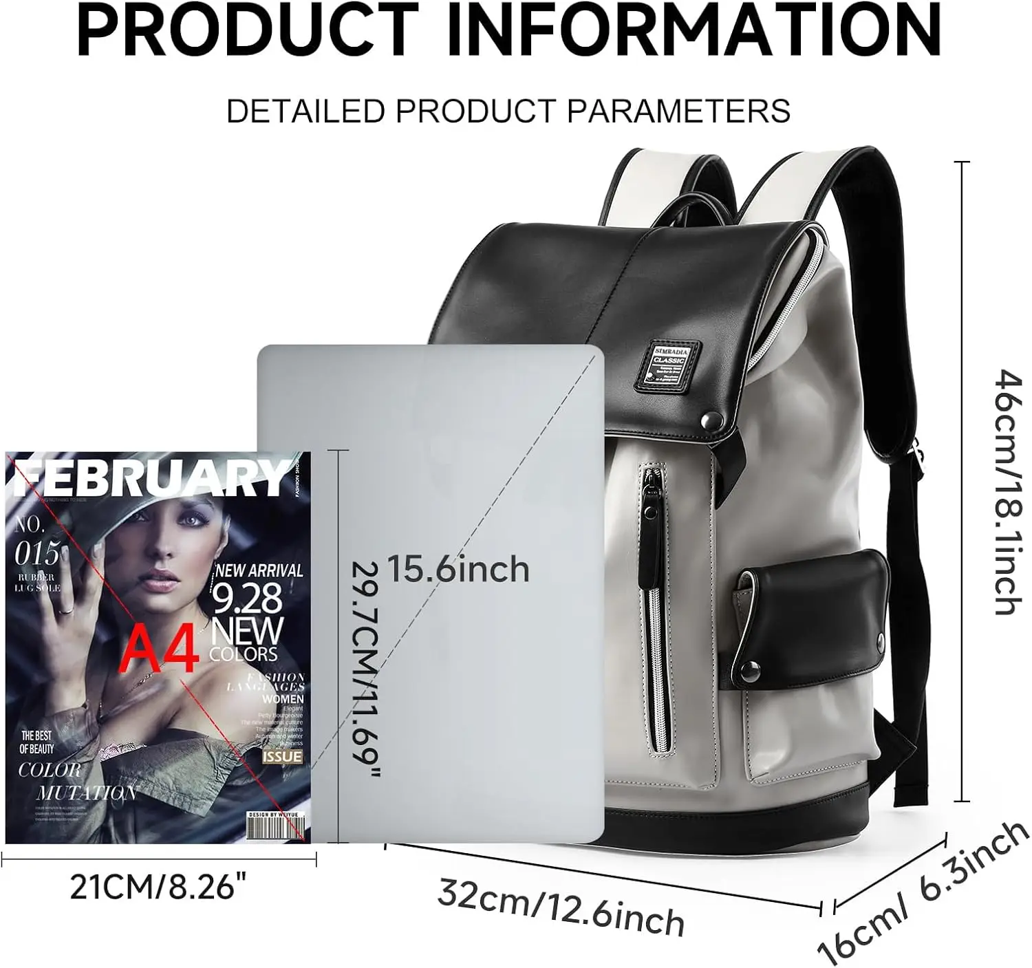 Винтажный кожаный дорожный рюкзак для мужчин - Фотография_2