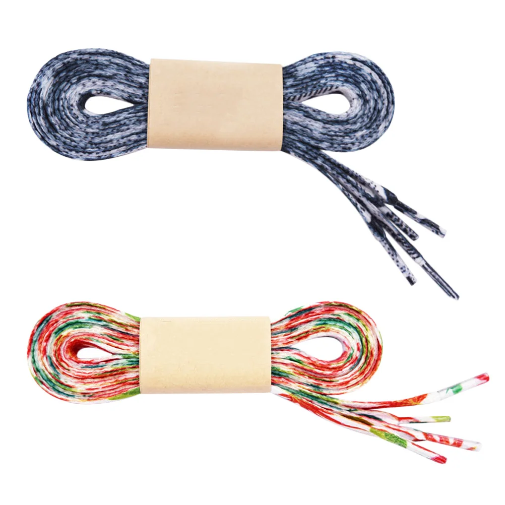 2 пары прочных шнурков с принтом - Фотография_5