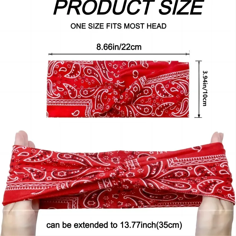 Повязки для волос с цветами кешью и пейсли - Фотография_2