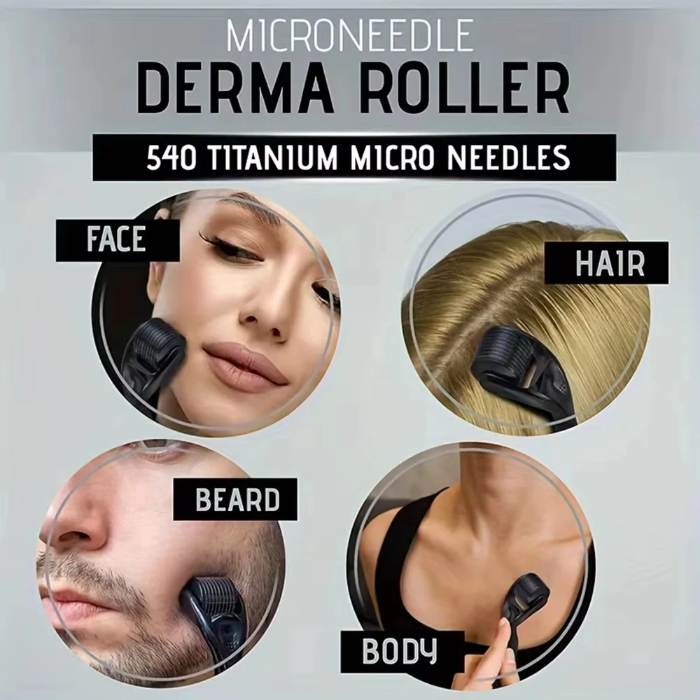 Роскошный черный 540 derma roller для ухода за кожей - Фотография_4