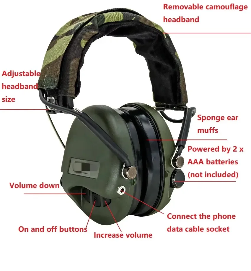Tciheadset тактические наушники для страйкбола sordinipsc для охоты