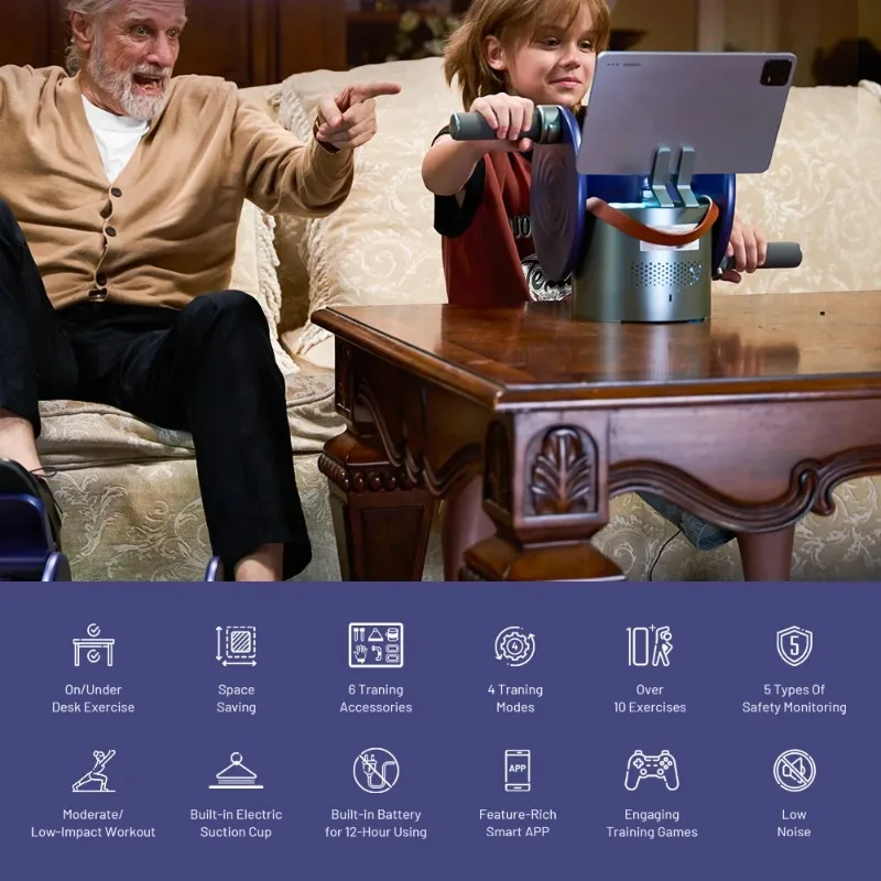 Электрический портативный моторизованный мини-велотренажер для рук - Фотография_3