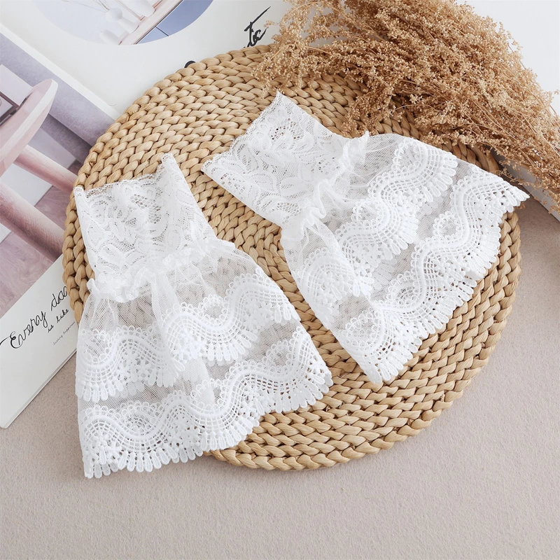 Элегантные кружевные рюши с искусственными расклешенными рукавами - Фотография_5