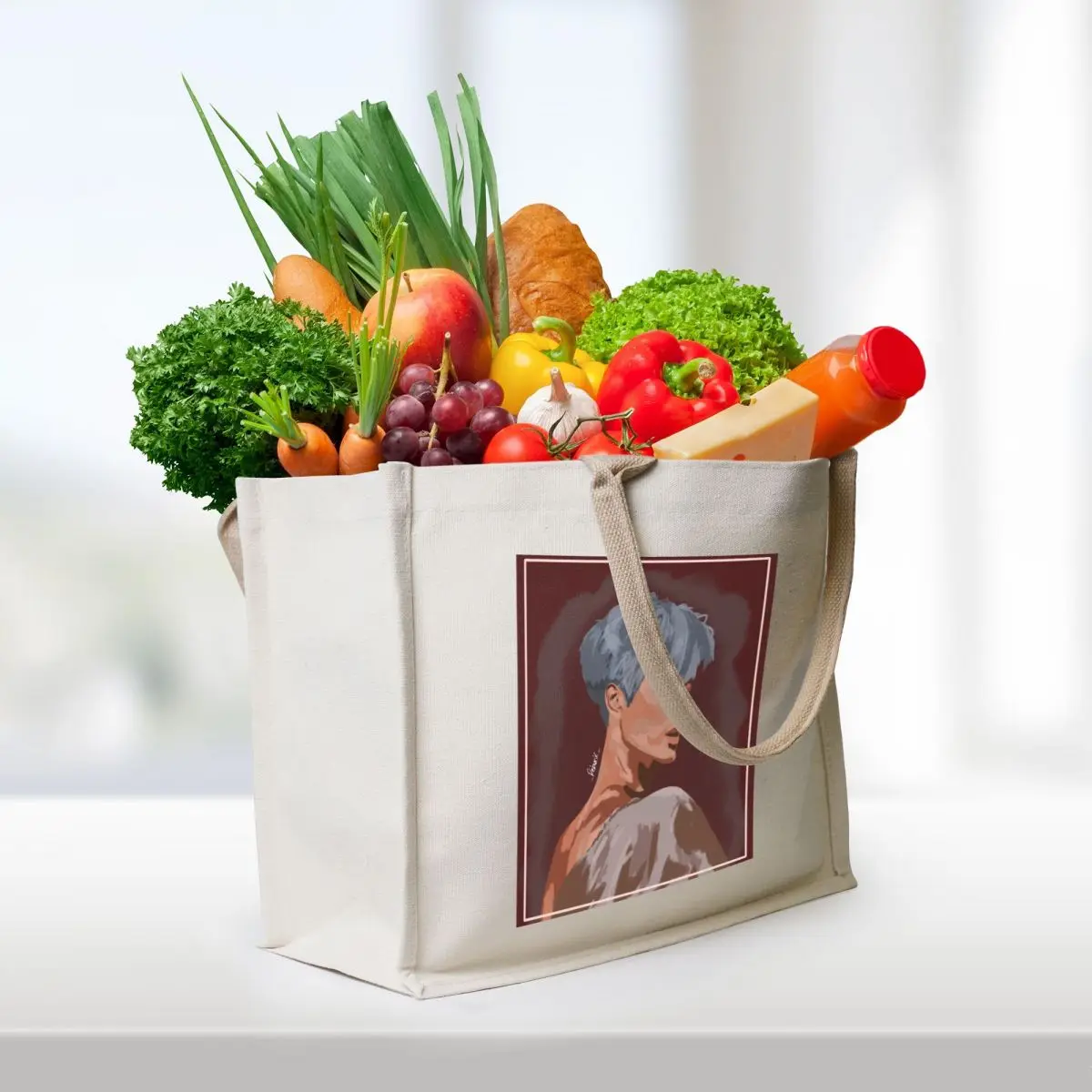 Jackson wang fan art tote bag сумка-шоппер - Фотография_3
