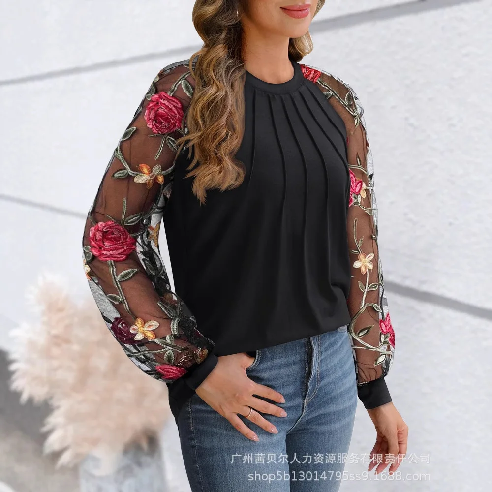 Женские блузки, топы с цветочным принтом - Фотография_4