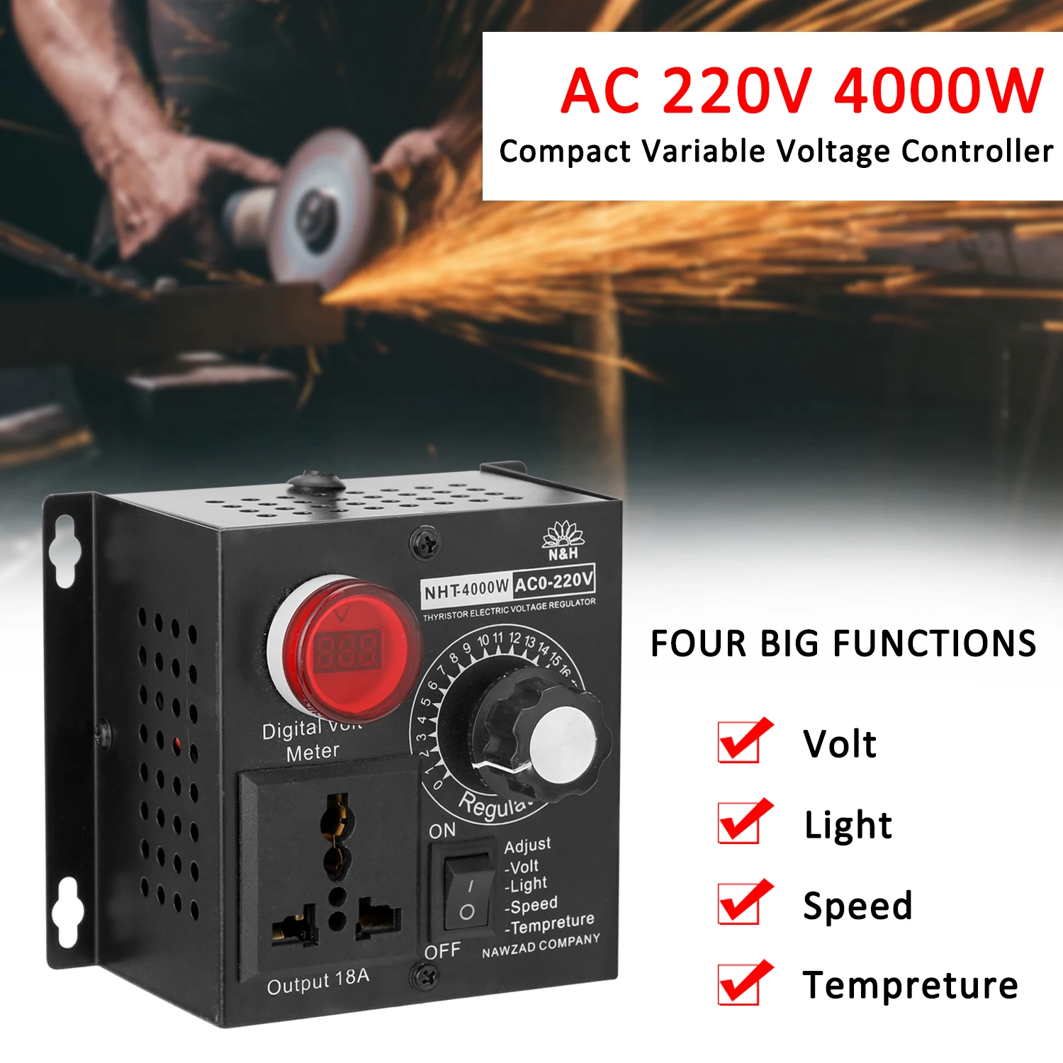 Регулятор напряжения ac110v 4000 - Фотография_5
