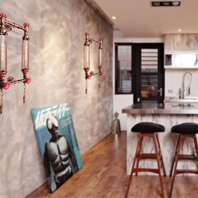 Винтажная лофт американская промышленная настенная лампа - Фотография_4