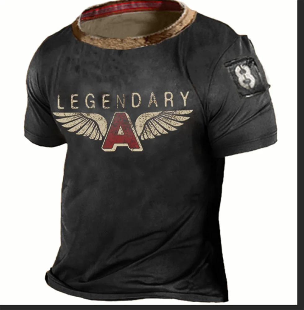 Summer t-shirt men vintage print - Фотография_3