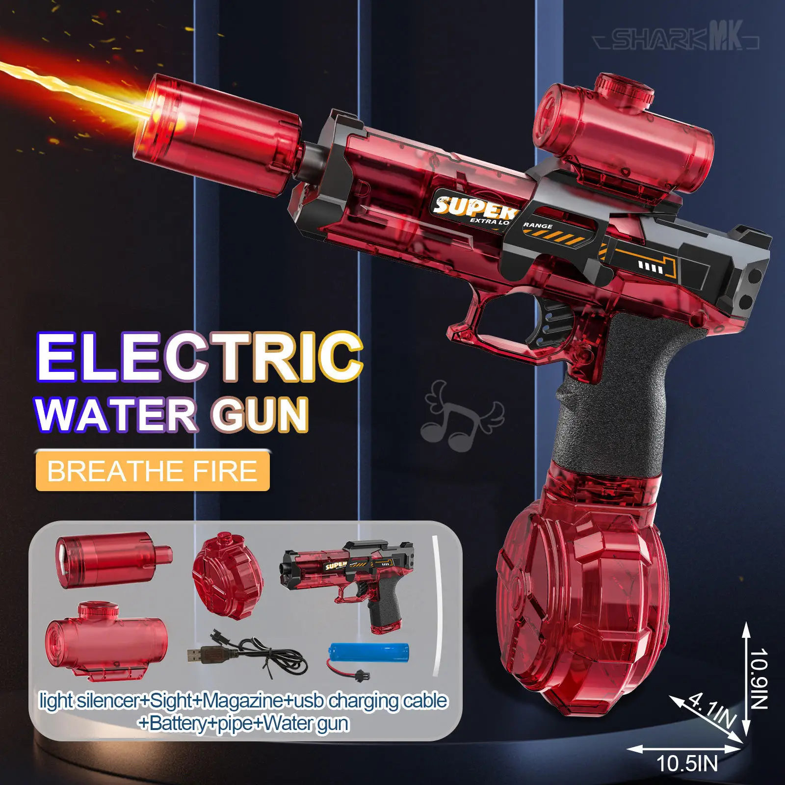 Светодиодный электрический водяной пистолет blaster toys - Фотография_4