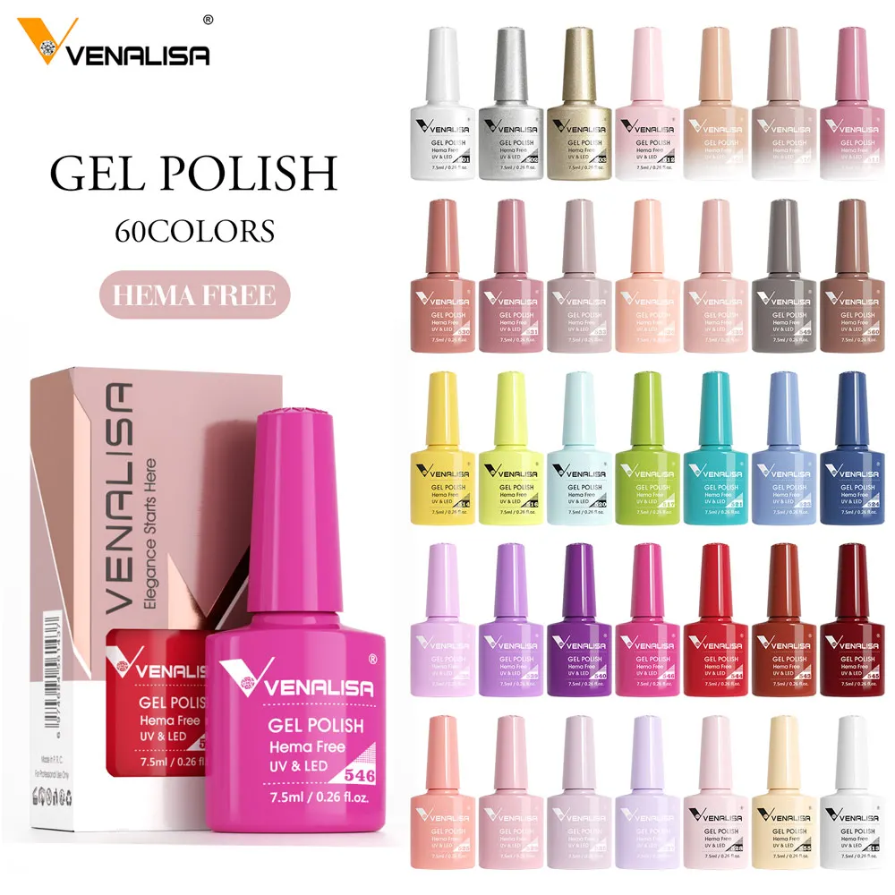 Venalisa hema free гель-лак для ногтей с блестками