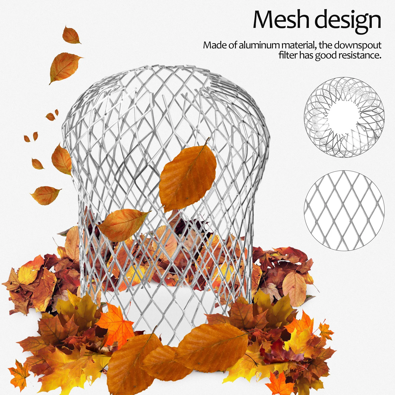 Защита желоба, алюминиевый фильтр для водосточной трубы - Фотография_6