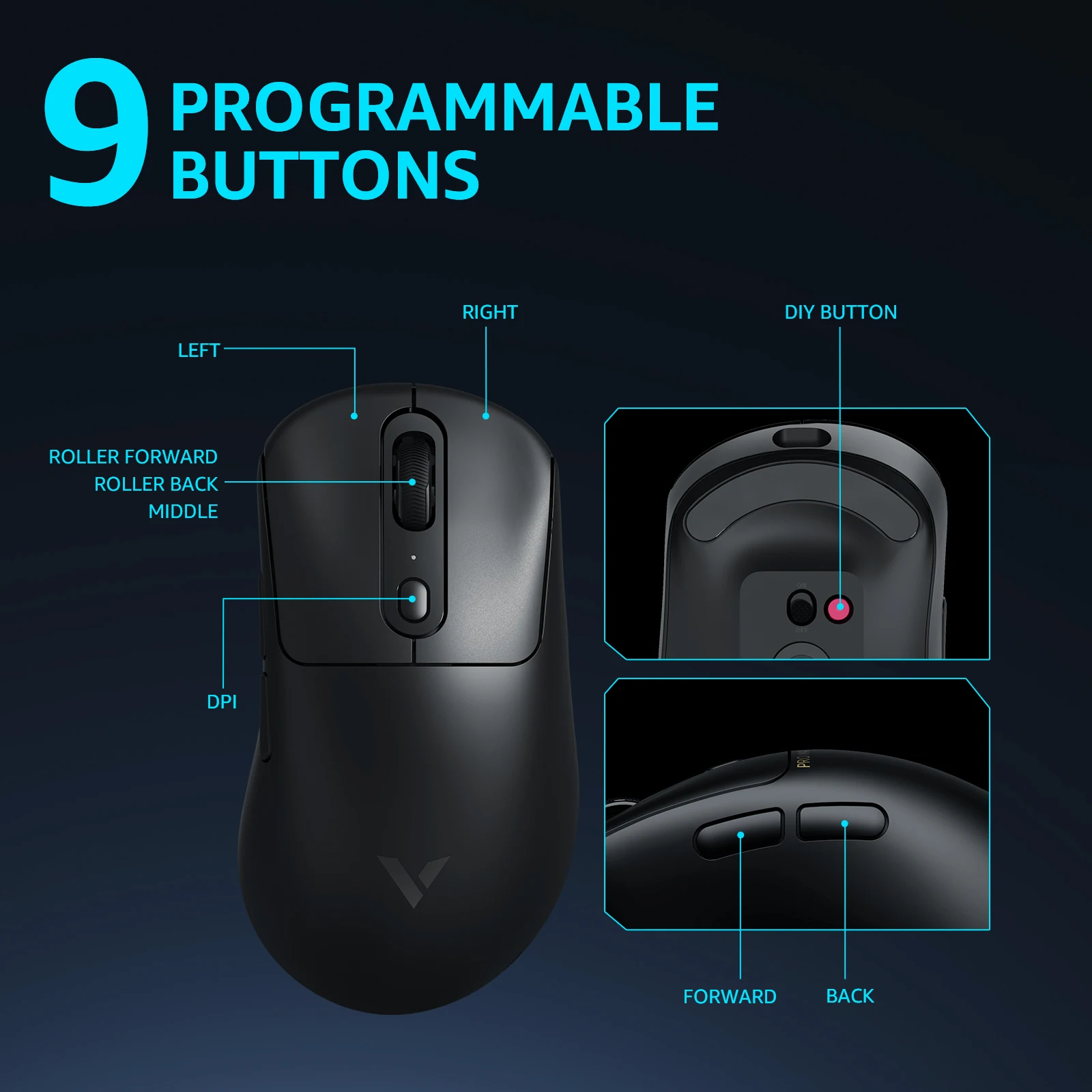 Беспроводная игровая мышь rapoo vt3pro - Фотография_6
