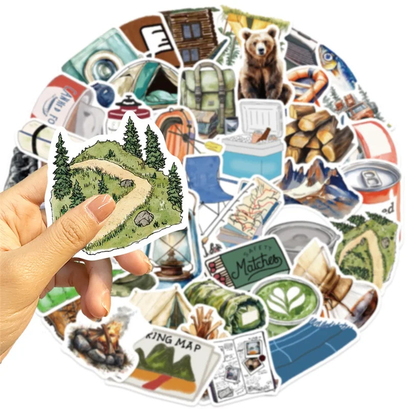 Акварель открытый кемпинг пвх липкая - Фотография_4