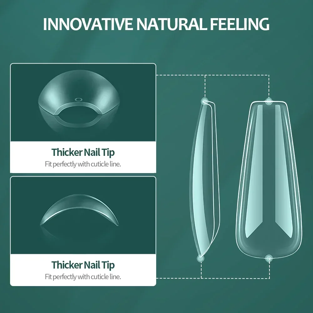 Nailpop 600pcs мягкий гель x типсы - Фотография_2