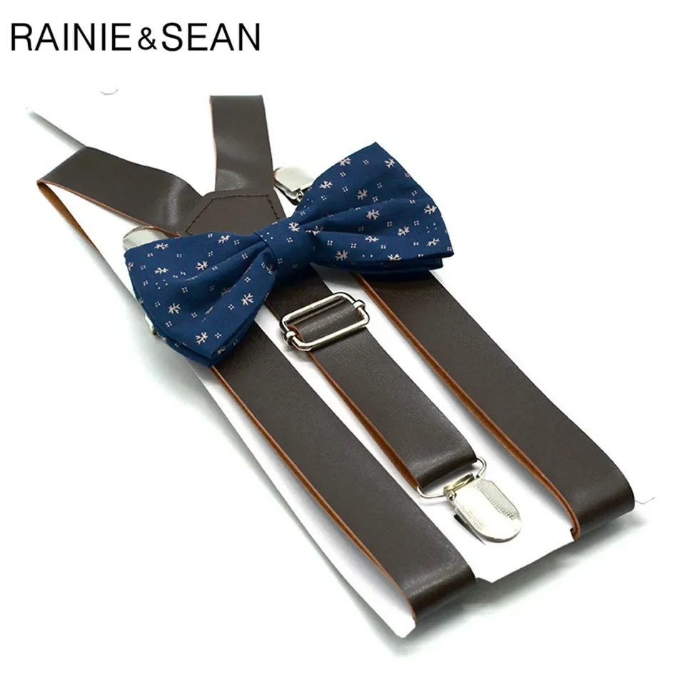 Rainie sean подтяжки из искусственной кожи для брюк