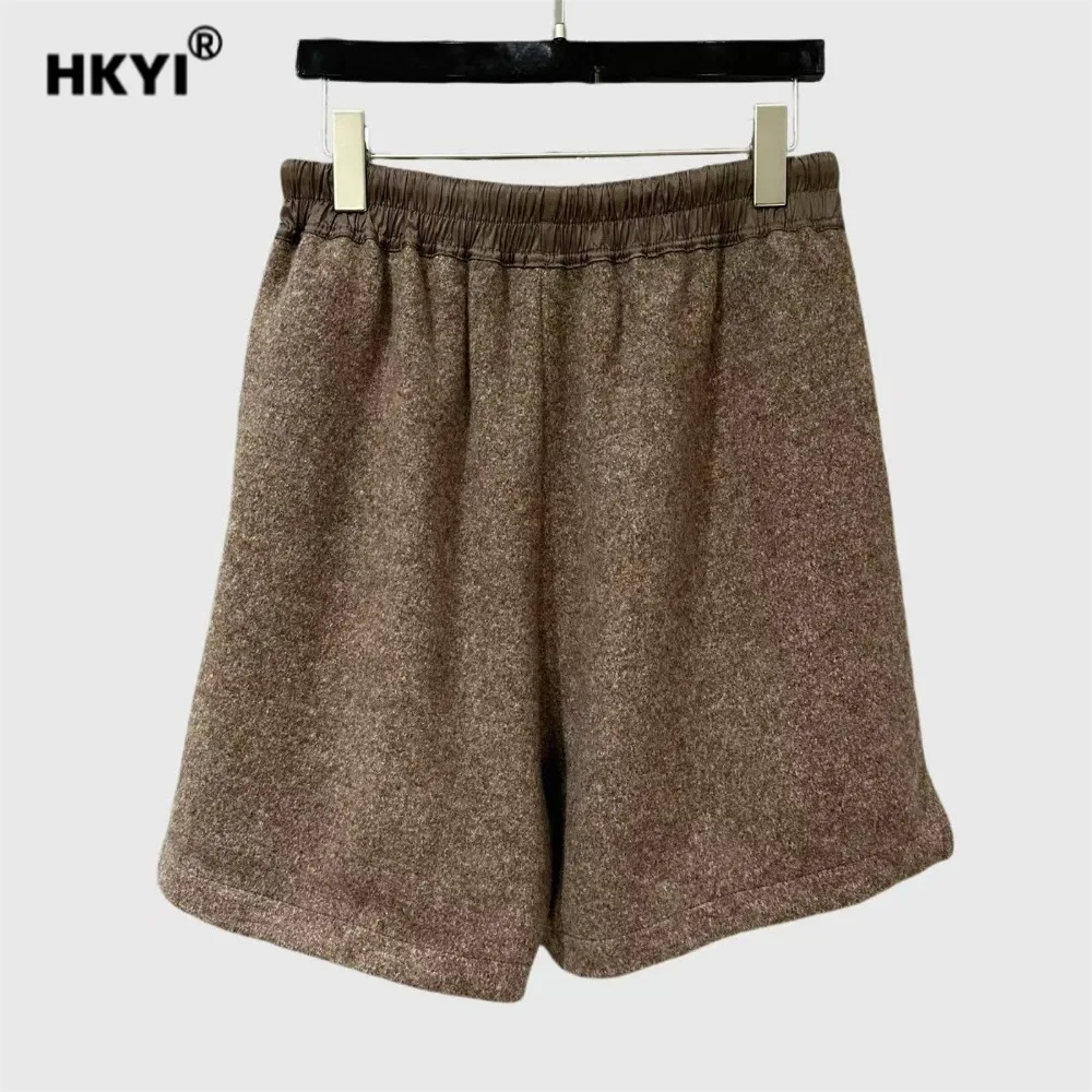 Hkyi women's woolen shorts - Фотография_5