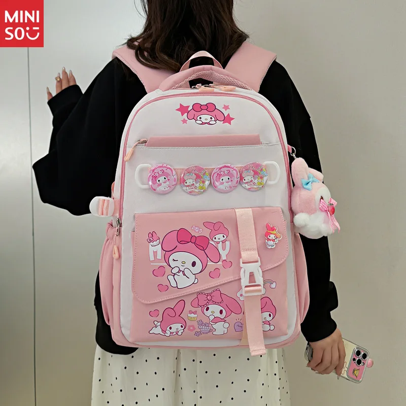Школьный рюкзак miniso kuromi |   сумка большой вместимости для девочек - Фотография_3