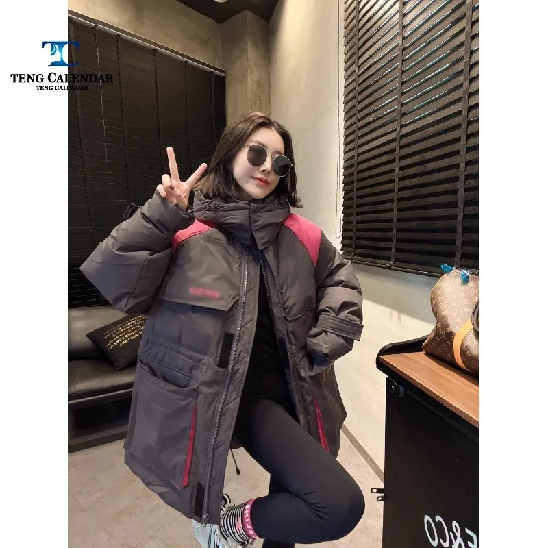 Модный женский пуховик с капюшоном - Фотография_5