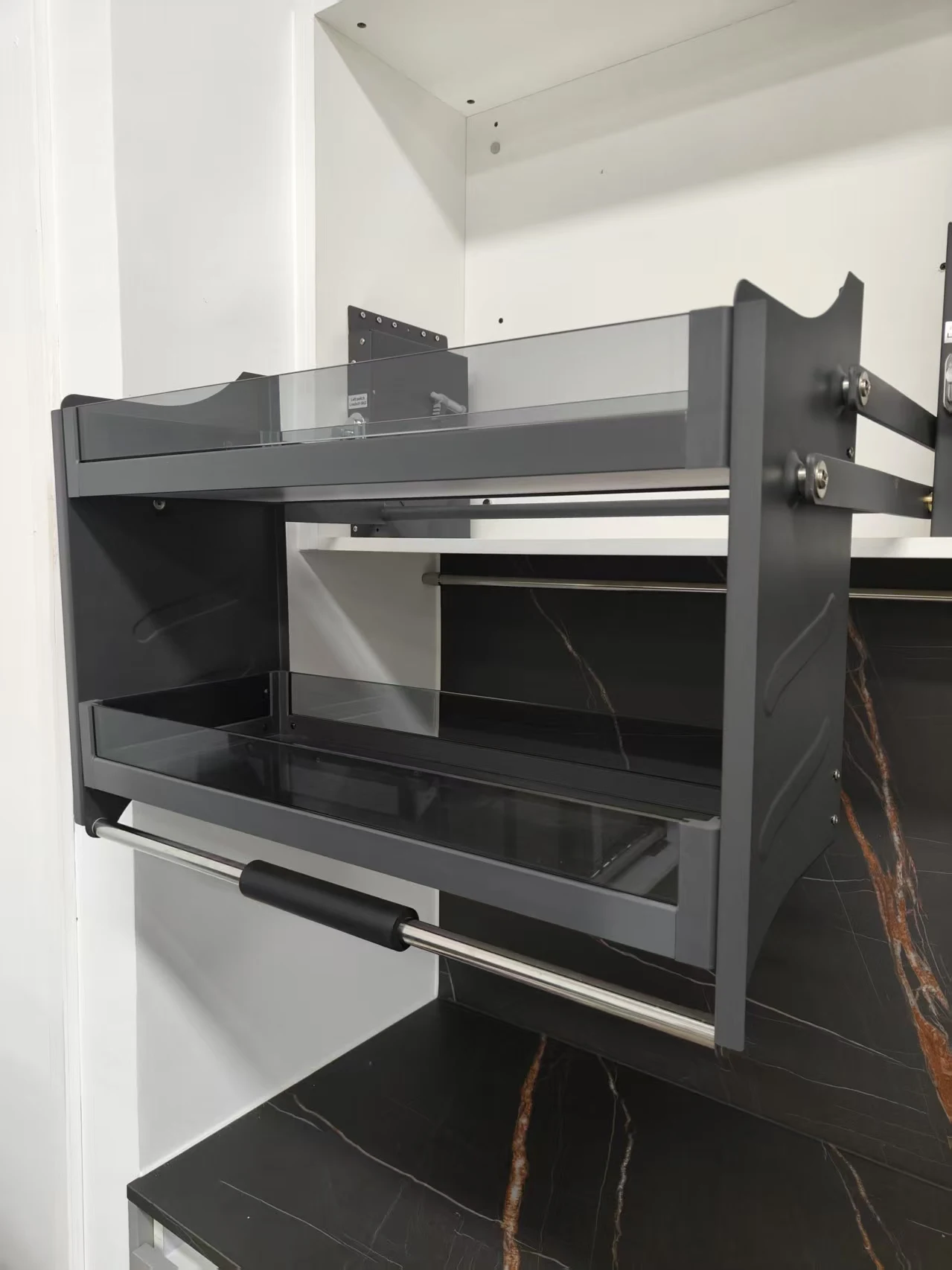 Стеклянный лифт-органайзер для еды - Фотография_5