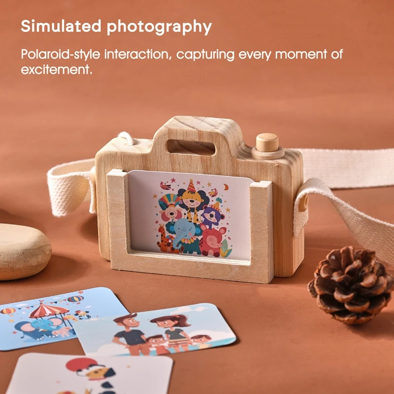 Детская модная искусственная деревянная красочная камера - Фотография_5