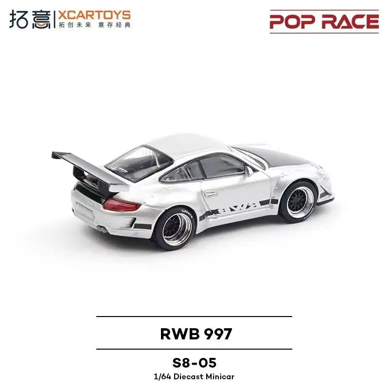 Pop race rx имитация металлического автомобиля porsche rwb997 серебро 1 - Фотография_4