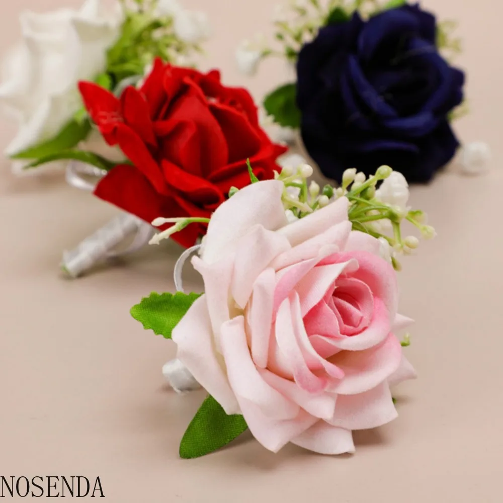 Комплект корсажа и бутоньерки с красной розой - Фотография_2