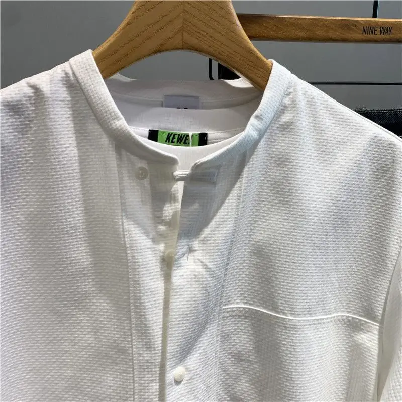 Модная простая универсальная рубашка на пуговицах - Фотография_3