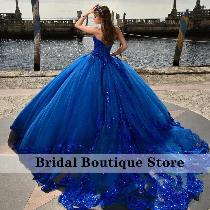 Блестящие бордовые платья принцессы quinceanera с блестками и аппликацией - Фотография_4