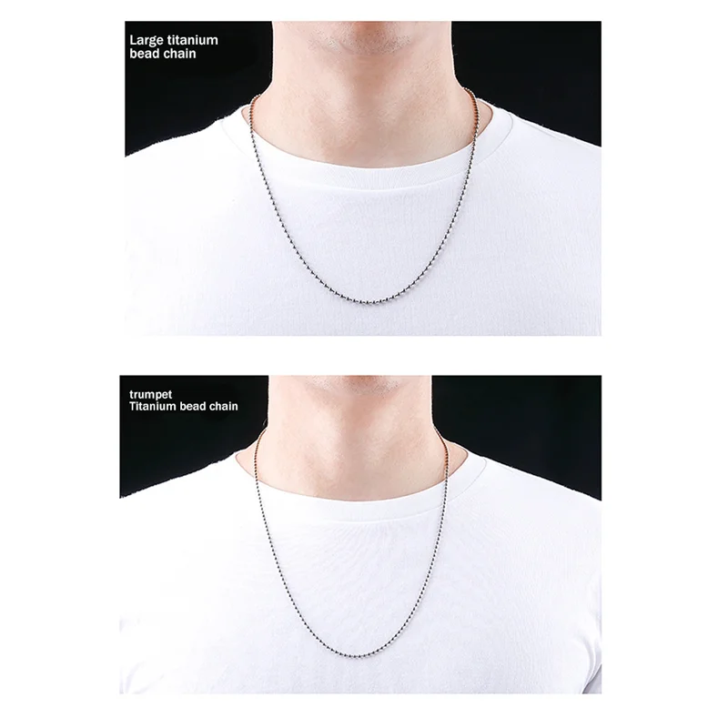 Abqr ожерелье-цепочка из чистого титана - Фотография_6