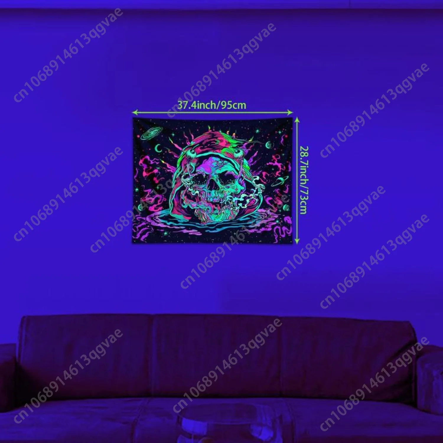 Гобелен с рисунком черепа - Фотография_4