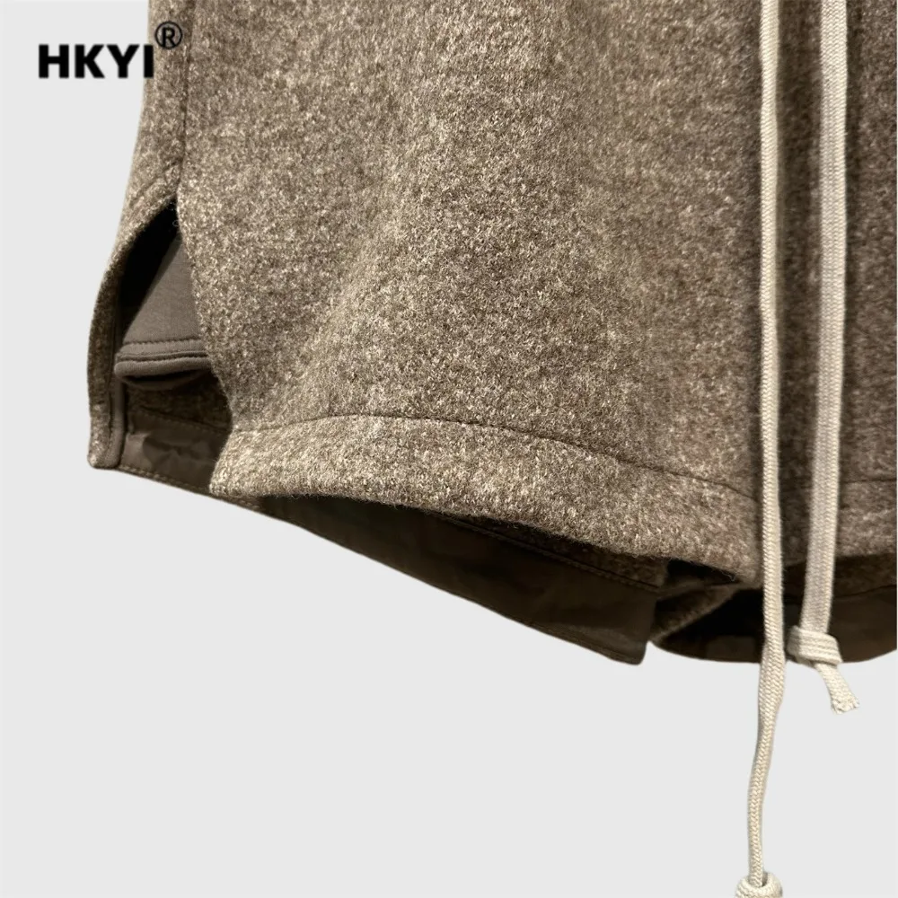 Hkyi women's woolen shorts - Фотография_6